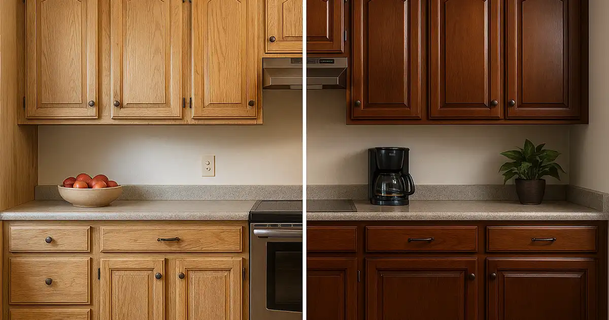 How to Refinish Kitchen Cabinets With Stain