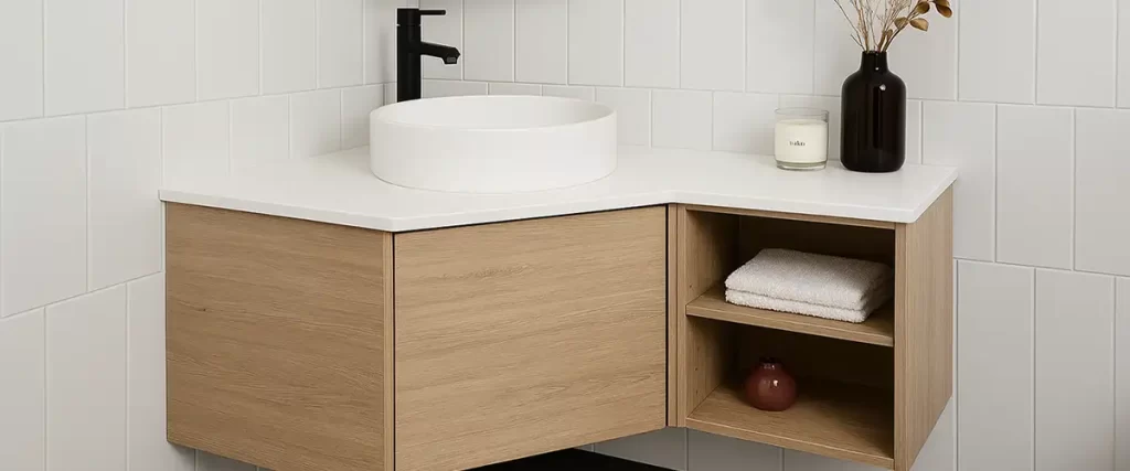corner vanity
