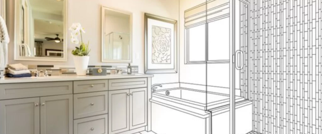Bathroom from sketch to real implementation